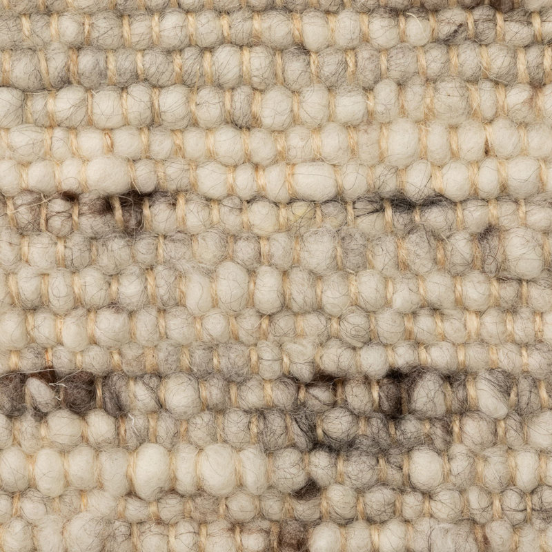 Orlean Solid Colour Wool Hand Woven Area Rug, Grey/Brown/Blue, Rectangular 160 x 230cm