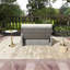 Double Chaise Lounge With Adjustable Back And Cushions-646163143