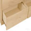 Armoire de rangement transitionnelle à 6 tiroirs en bois avec finition bois de pin naturel