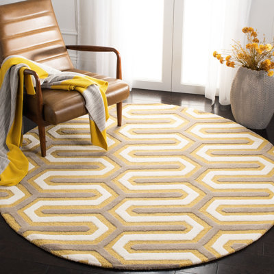 Ellicott Hand Tufted Wool Geometric Rug