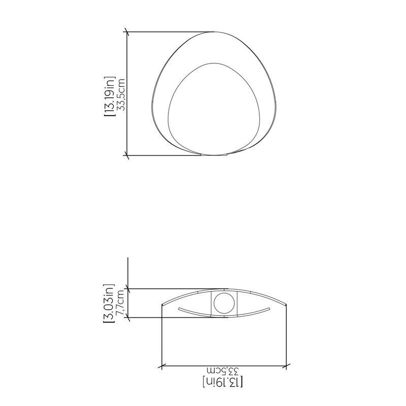 Leaf Table Lamp, Imbuia
