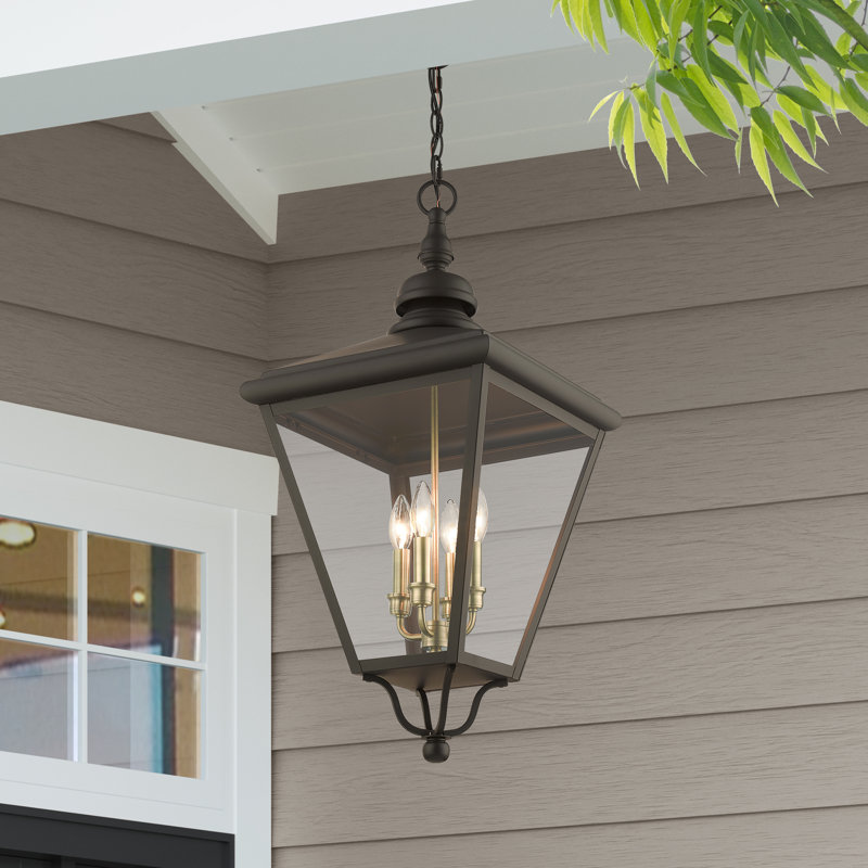 Lanterne suspendue d'extérieur 4 lumières, Bronze