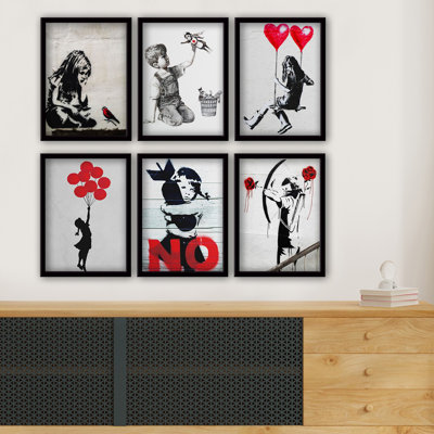 Superbes peintures décoratives en panneau de fibres à densité moyenne (6 pièces) de 13,8 po x 17,7 po chacune | 100% panneau de fibres à densité moyenne, épaisseur: 0,8 pouce | Imprimé UV pour des couleurs vives | Parfait pour le salon, la chambre à coucher, le décor de bureau, la collection d'art