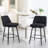 2Pcs Counter Height Swivel Bar Stools, Upholstered With And Metal Legs, 25.6" Seat Height, Right Option For Kitchen Island & Pub, Black Linen Stools Of 2 - Back Legs Pub Dining Area-554041485