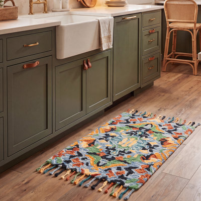 Jahiem Hand-Knotted Wool Blue Area Rug