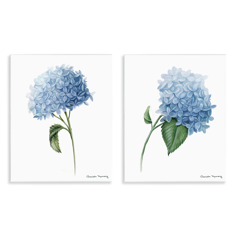 Ensemble de 2 plaques murales In Bloom Hydrangeas, design par Danielle Murray