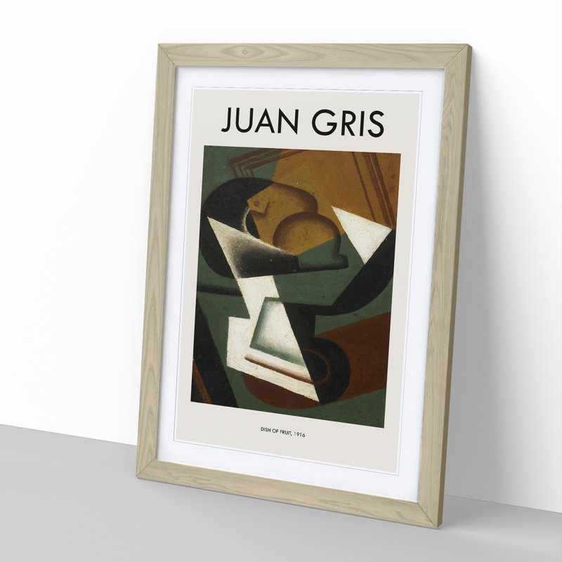 Cafeteria by Juan Gris - Picture Frame Art Prints, 48cm H x 36cm W x 2cm D, Oak