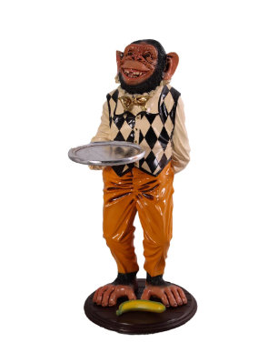 Grande statue de grand singe majordome