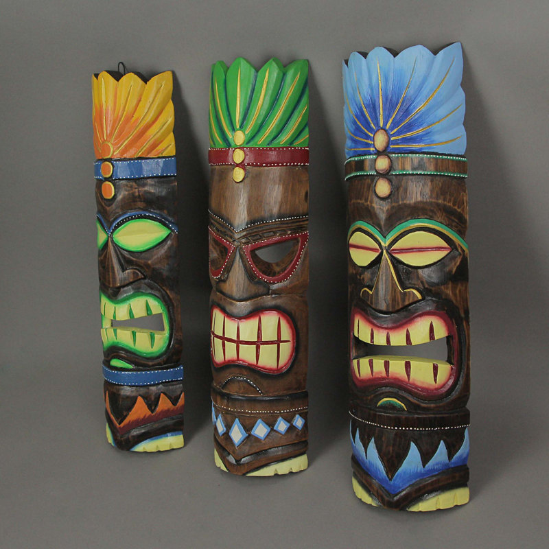 Ensemble de 3 décorations murales Tiki