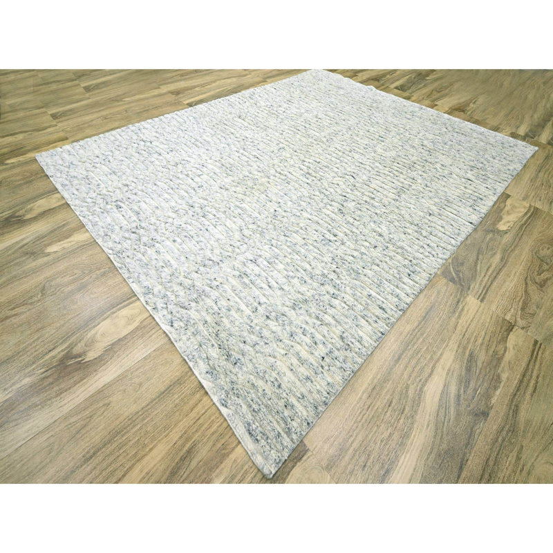 Tapis marocain en laine nouée à la main 9 pi 4 po x 11 pi 10 po peinte à la main marocaine