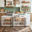 94.5"W Large Kitchen Island Double Side