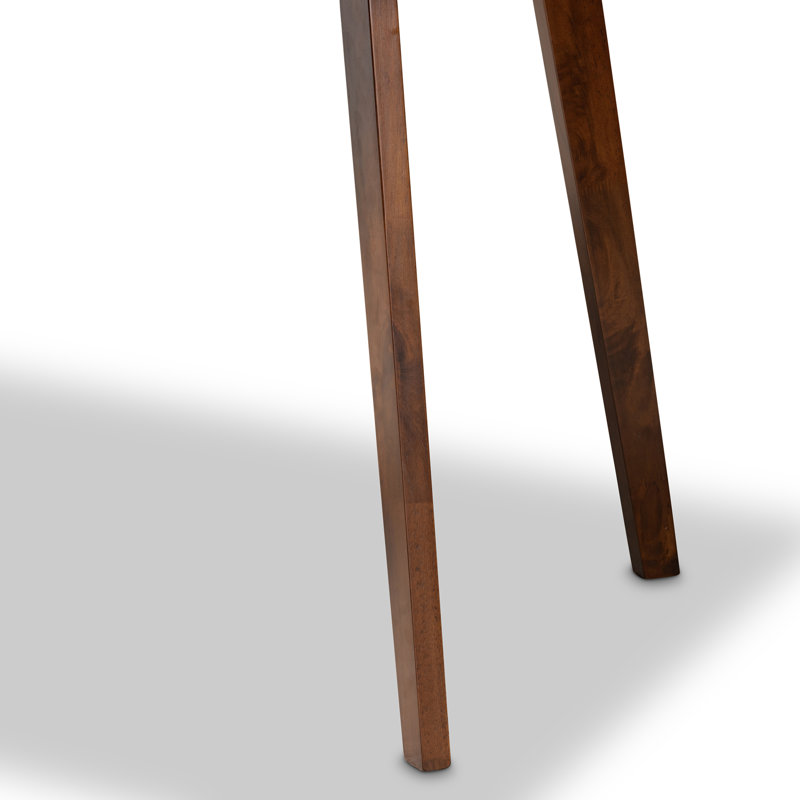 Table de salle à manger Jablonski au fini noyer brun, style Mid-Century moderne, H 29,5 po x l 47,2 po x P 29,5 po