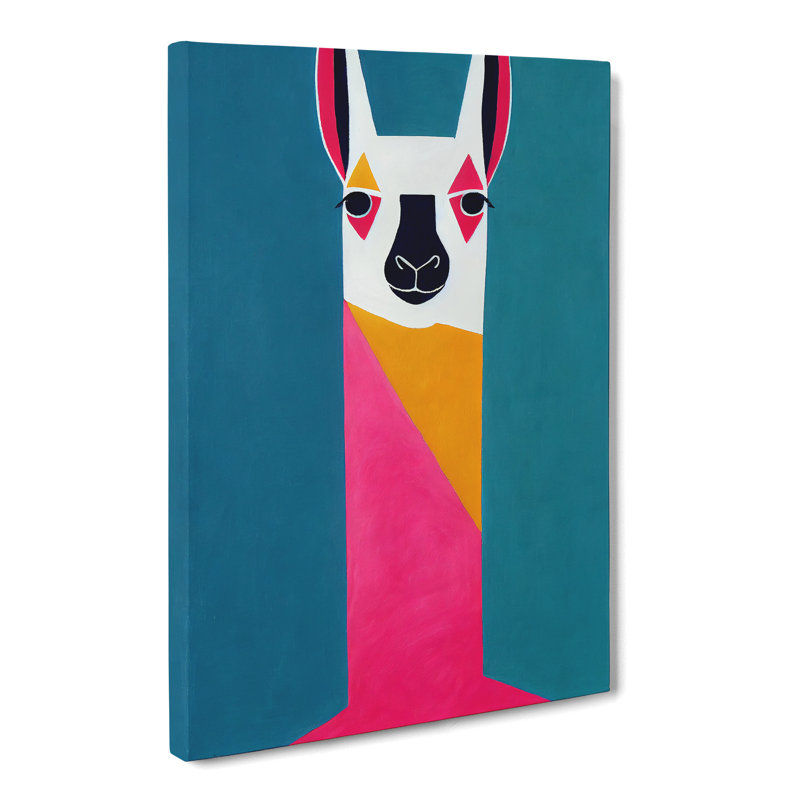 Llama Minimalism Vol.1 - Wrapped Canvas, 50cm H x 35cm W x 3cm D