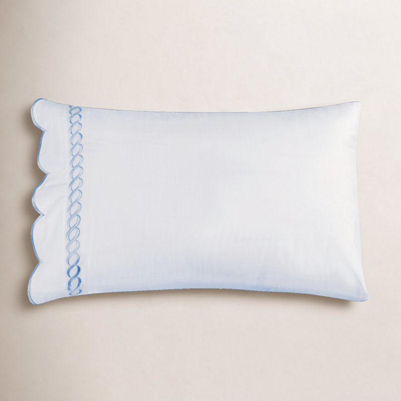 Taies d'oreiller Rei, Bleu, Deux taies d'oreiller pour taille de lit grand
