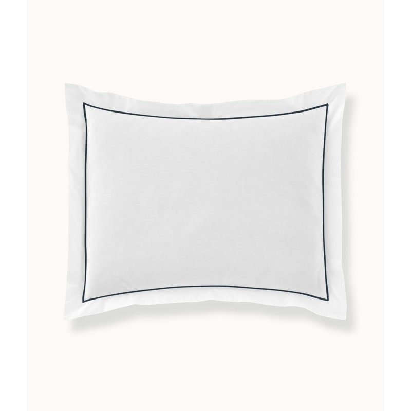 Boutique Percale Sham, Standard/Twin, White/Platinum