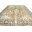 Tapis oriental délavé semi-antique à motif floral 10 x 13