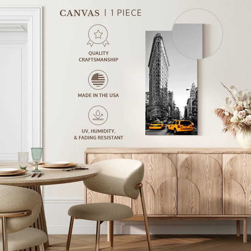 Flatiron Yellow Pop, 30" H x 15" W