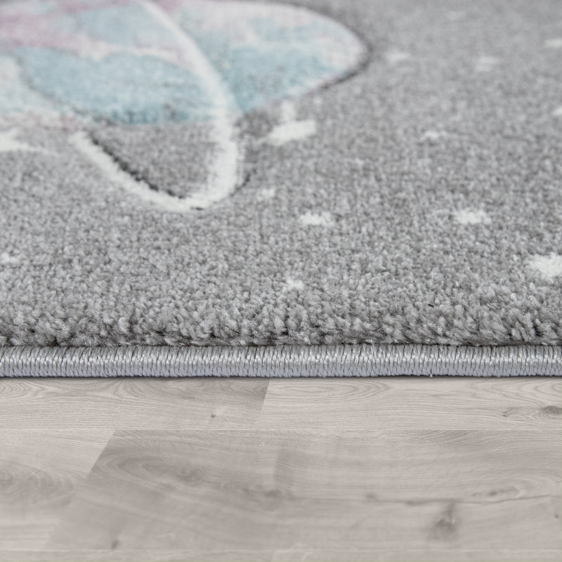 Baris Machine Woven Polypropylene Rug, Round 3'11"