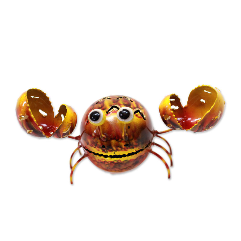 Décoration en acier crabe vif