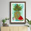 Ananas et melon d'eau II - reproduction de peinture sur papier encadrée-1610849349-1610849345