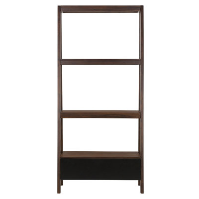 Tablette de style 32X17x68 ", design moderne pour la vie organisée, tablette élégante en bois massif 32X17x68", option de rangement d'espace, finition naturelle