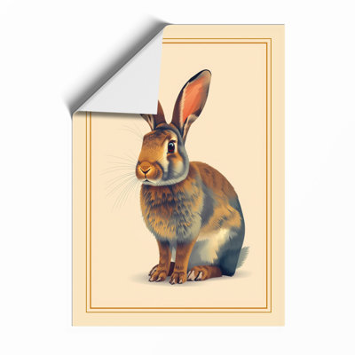 Upright Rabbit Boho - Framed Print