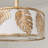 20" Boho Caged Ceiling Fan with Light and Remote, Leaf Pattern Shade, 6 Speeds