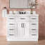 Tidworth 42' Solid Wood Single Bathroom Vanity with 1.5' White Quartz Top-2020430957-2053305211