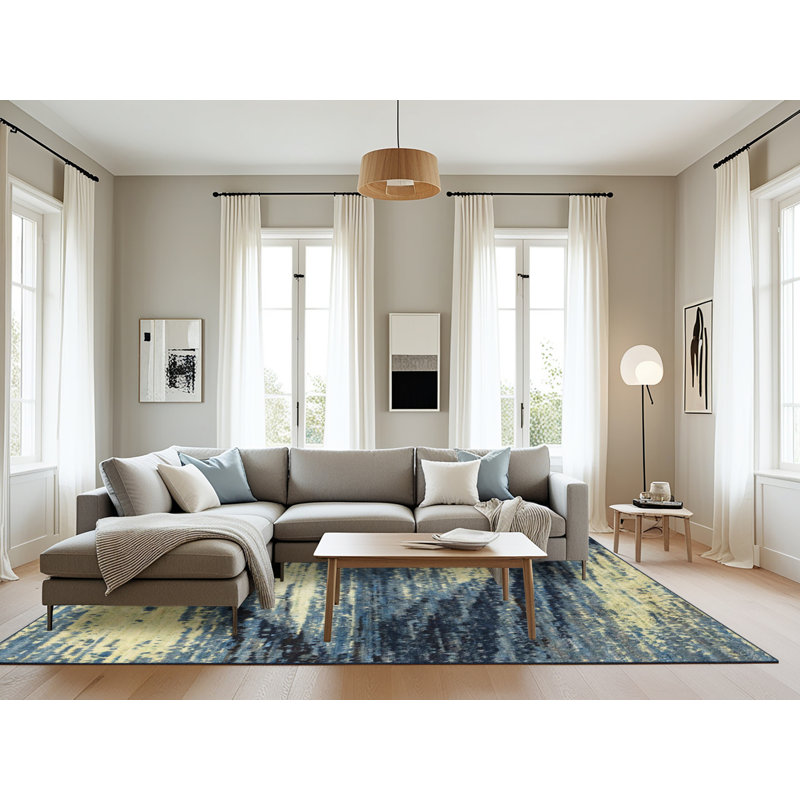 Tapis abstrait moderne 2546, Rectangle 8 pi x 10 pi
