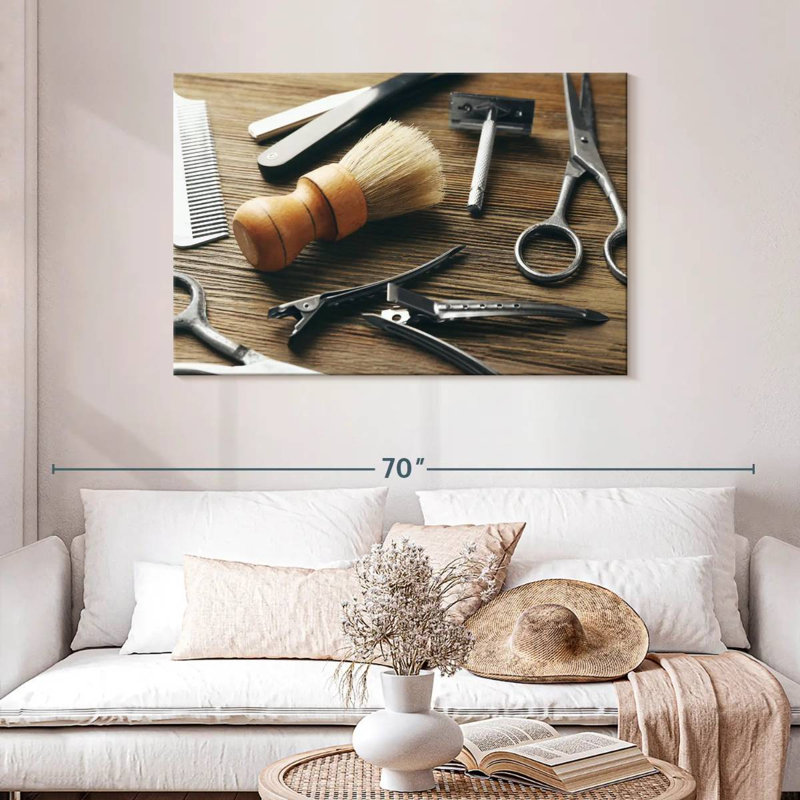 Shuttleworth Barber Tools, 30" H x 45" W
