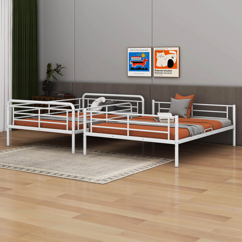 Aleedis Kids Full XL Over Queen Bunk Bed, White