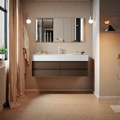 Simple and modern style smart bathroom cabinet
