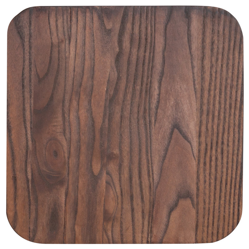 Gladus Rustic Walnut Wood Seat for Colourful Metal Barstools