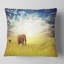 Housse et insert de coussin carré African Savannah Elephant in Grassland-30810396-30613603