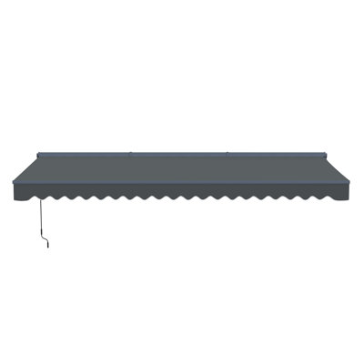 Semi-Cassette Patio Awning with LED Lights - Moroccan Collection 