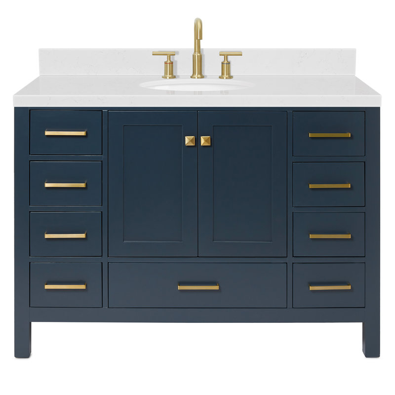 Ensemble de meuble-lavabo simple 48 po , Bleu minuit