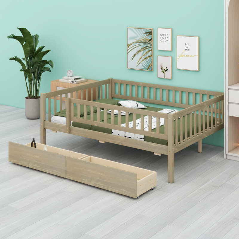 Le lit de jour avec tiroirs se transforme en canapé ou en lit pour des espaces modernes et polyvalents., Full / Double
