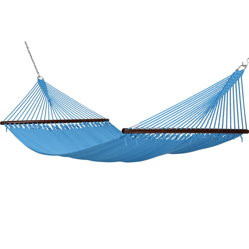 Hamac double à barre d'écartement Blanco, Bleu clair