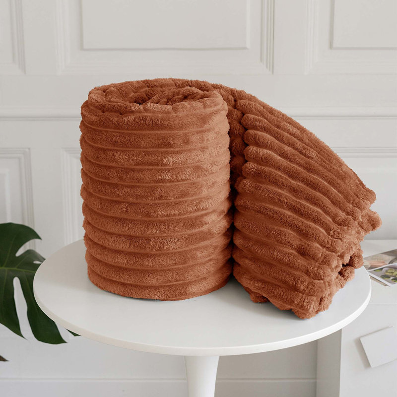 BELLISSIMA PLUSH THROW, Orange, 150cm x 100cm