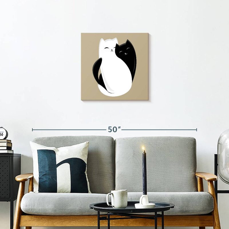Crowle Mid Century Modern Cat, H 20 po x l 20 po