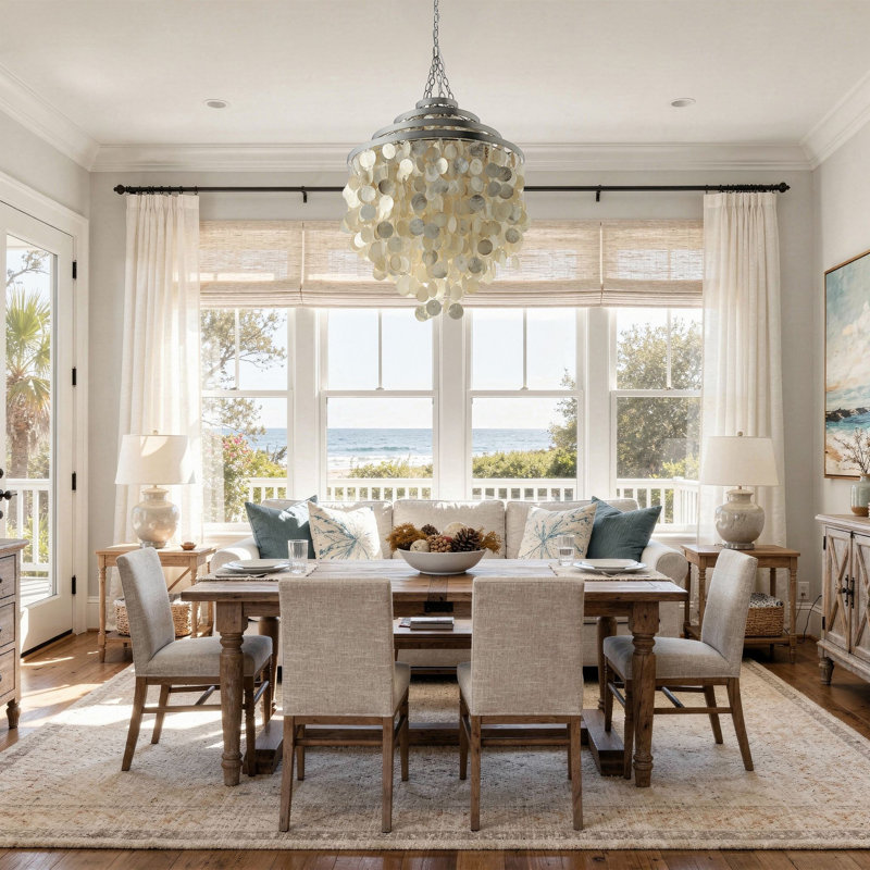 2 - Light Dimmable Tiered Chandelier, Champagne