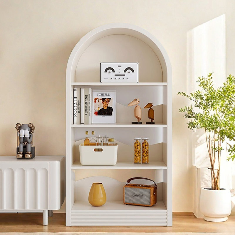 Bibliothèque moderne simple en bois manufacturé, (4 tablettes) H 59 po x l 31,4 po x P 14,2 po