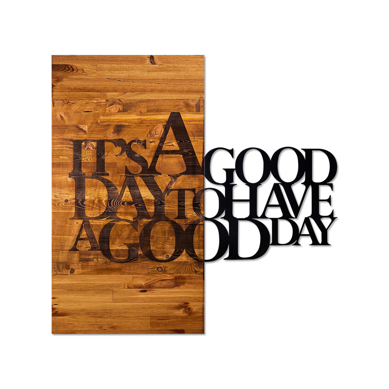 Elegant Decorative Wooden Wall Accessory, Walnut & Black, 22.8 x 22.8 inches | 50% Real Wood (Thickness: 1.2 inches) & 50% Metal | Unique Color Variations, Perfect for Modern Home Décor & Stylish Interiors