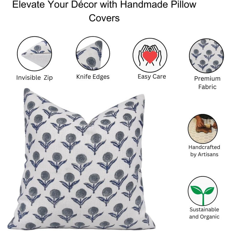 Linen Lumbar Indoor/Outdoor Pillow Cover, 14" x 20"