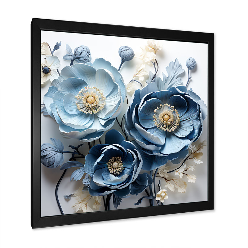 «Ranunculus Bouquet VI», reproduction sur toile, H 16 po x l 16 po x P 1 po, Cadre simple noir