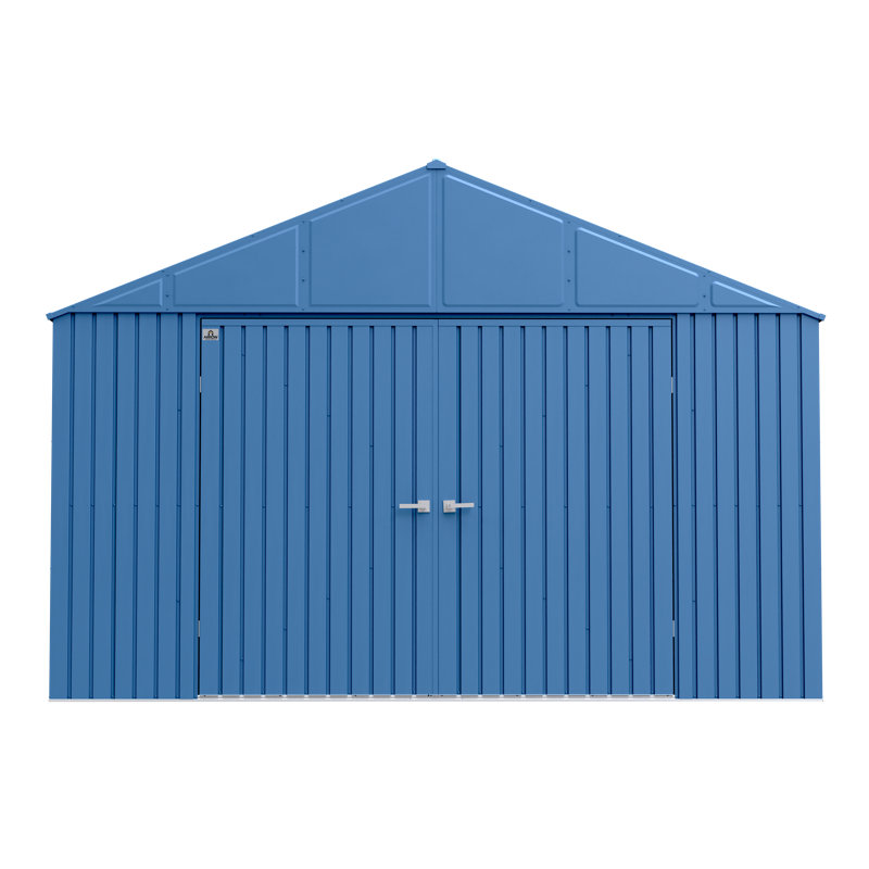 Elite 12' x 16' Blue Grey Steel Storage Shed