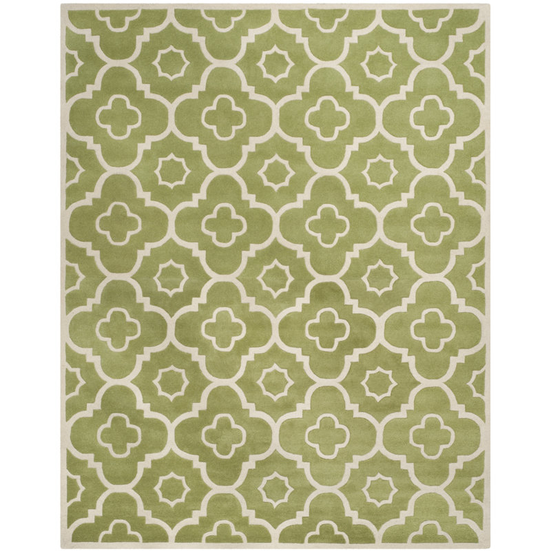 Carolene Hand Tufted Wool Geometric Rug, Rectangle 8' x 10'