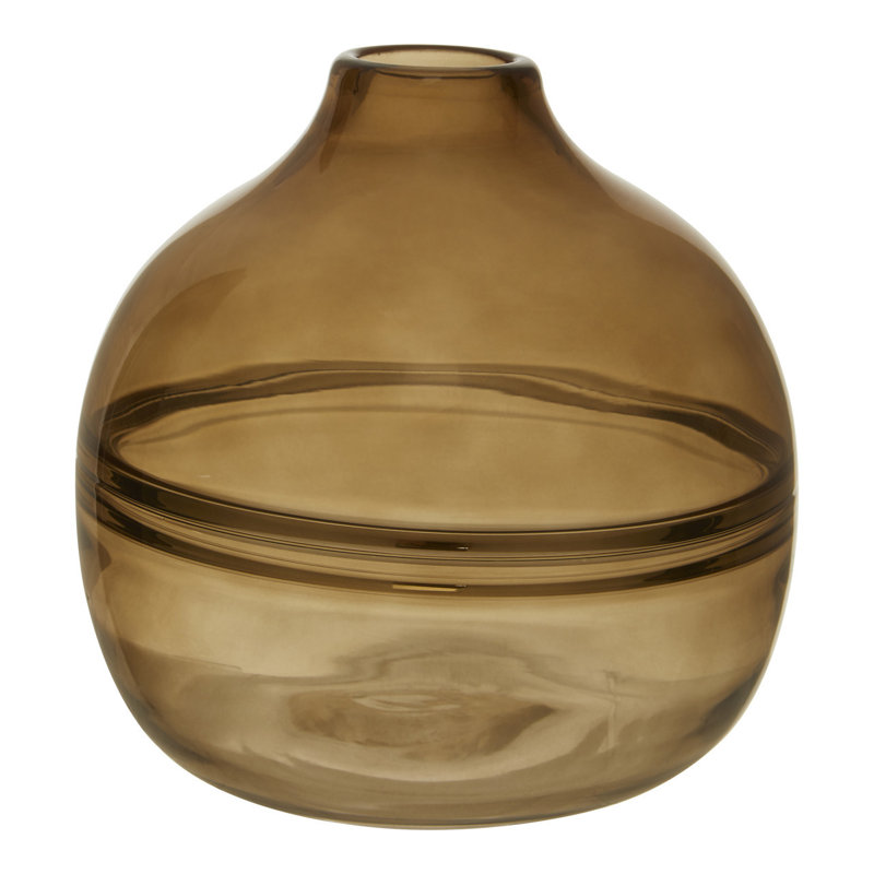Reseda Glass Table Vase, Brown