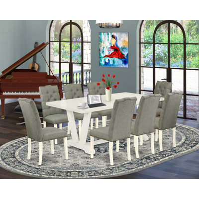 8 - Person Acacia Solid Wood Dining Set