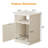 Modern Nightstand With Door & Open Shelf-1283928992